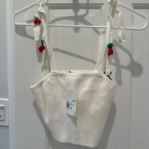 Forever 21 Cream Knit Tank Top